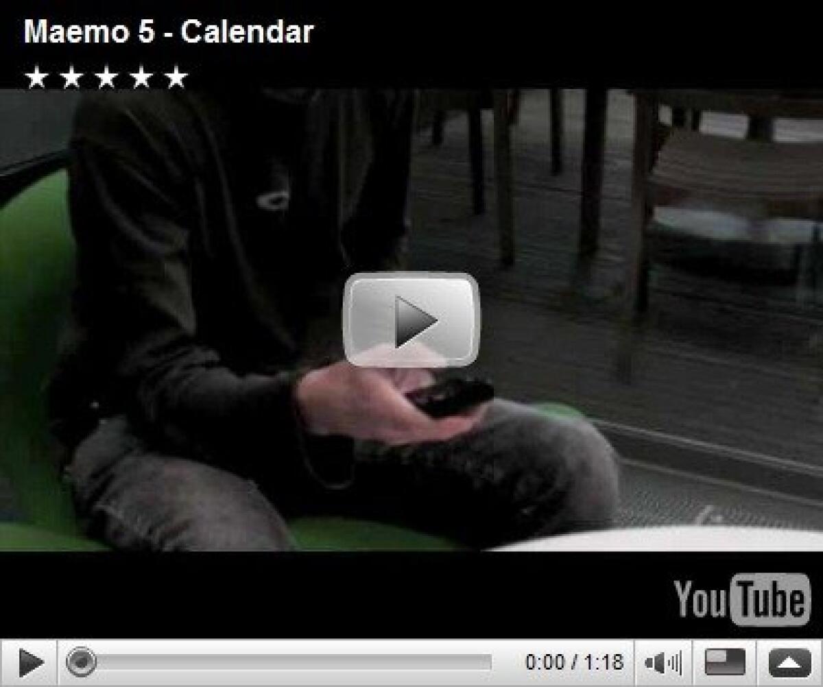 Nokia N900: dimostrazione del calendario - 