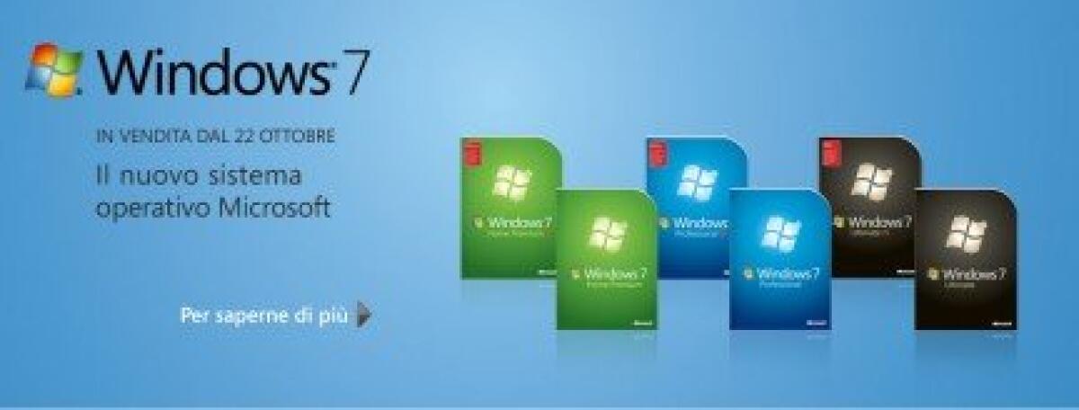 Windows 7: da oggi disponibile all’acquisto - 