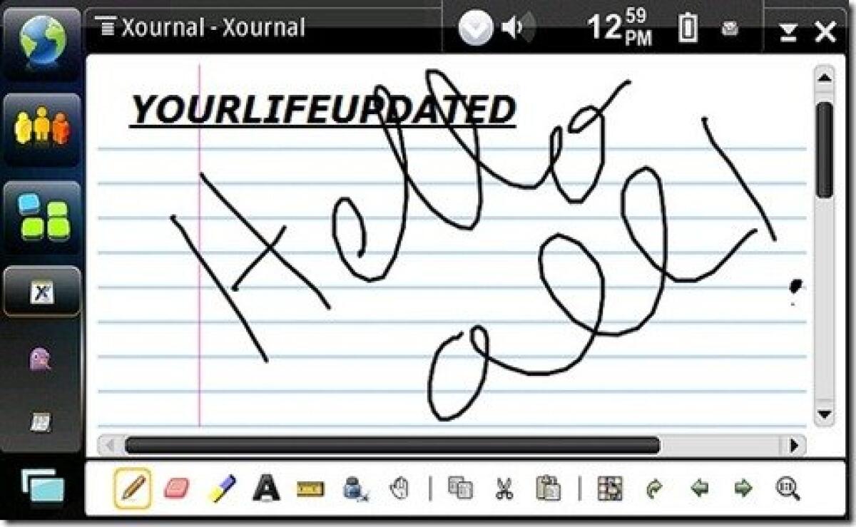 Xournal: appunti rapidi su N900 – Programmi Maemo - 