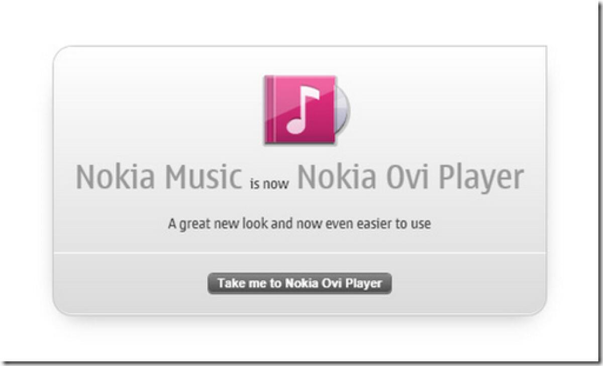 Nokia Music cambia nome e diventa Nokia Ovi Player - 