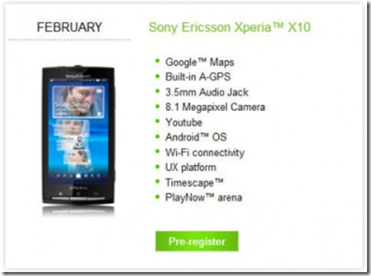Sony Ericsson Xperia X10: uscita anticipata?? - 
