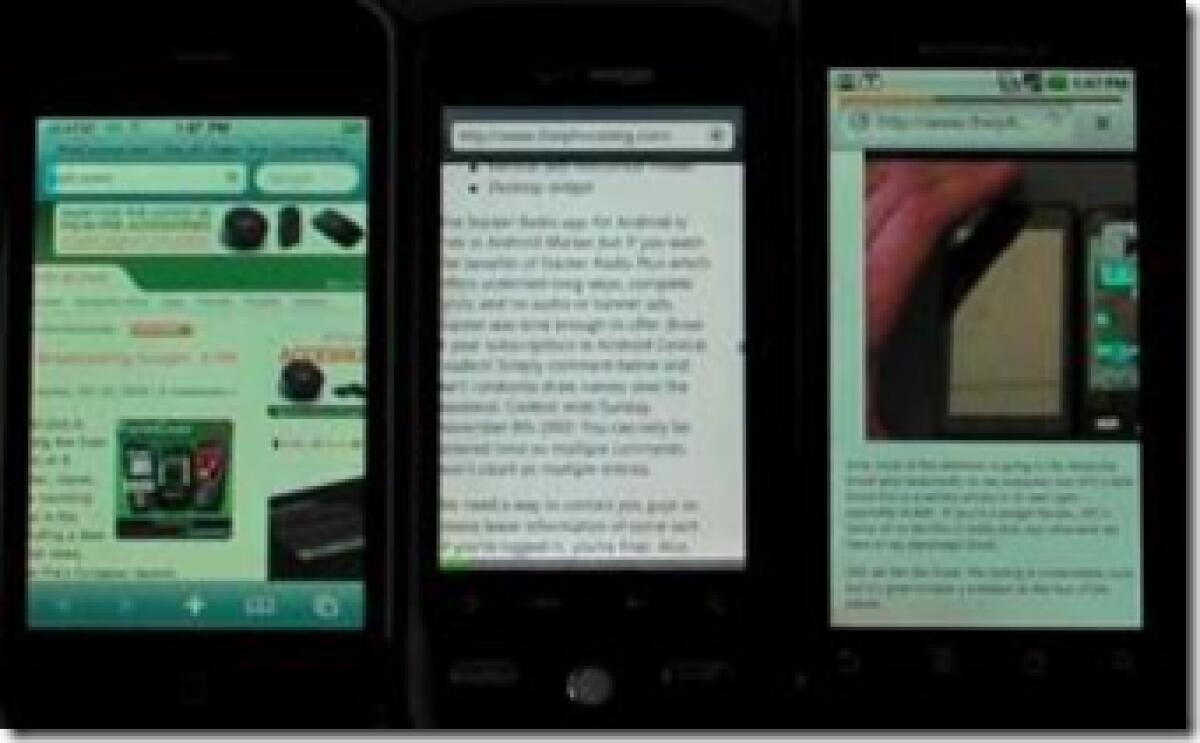 Motorola Milestone: il browser in azione - 