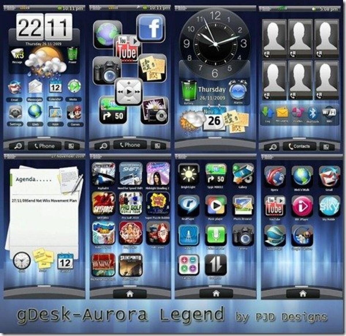 Aurora Legend: nuova interfaccia HTC Sense anche per Nokia 5800 & gDesk - 