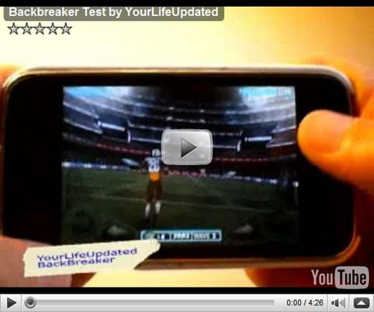 BackBreaker per iPhone ed iPod Touch – Video Test by YourLifeUpdated - 