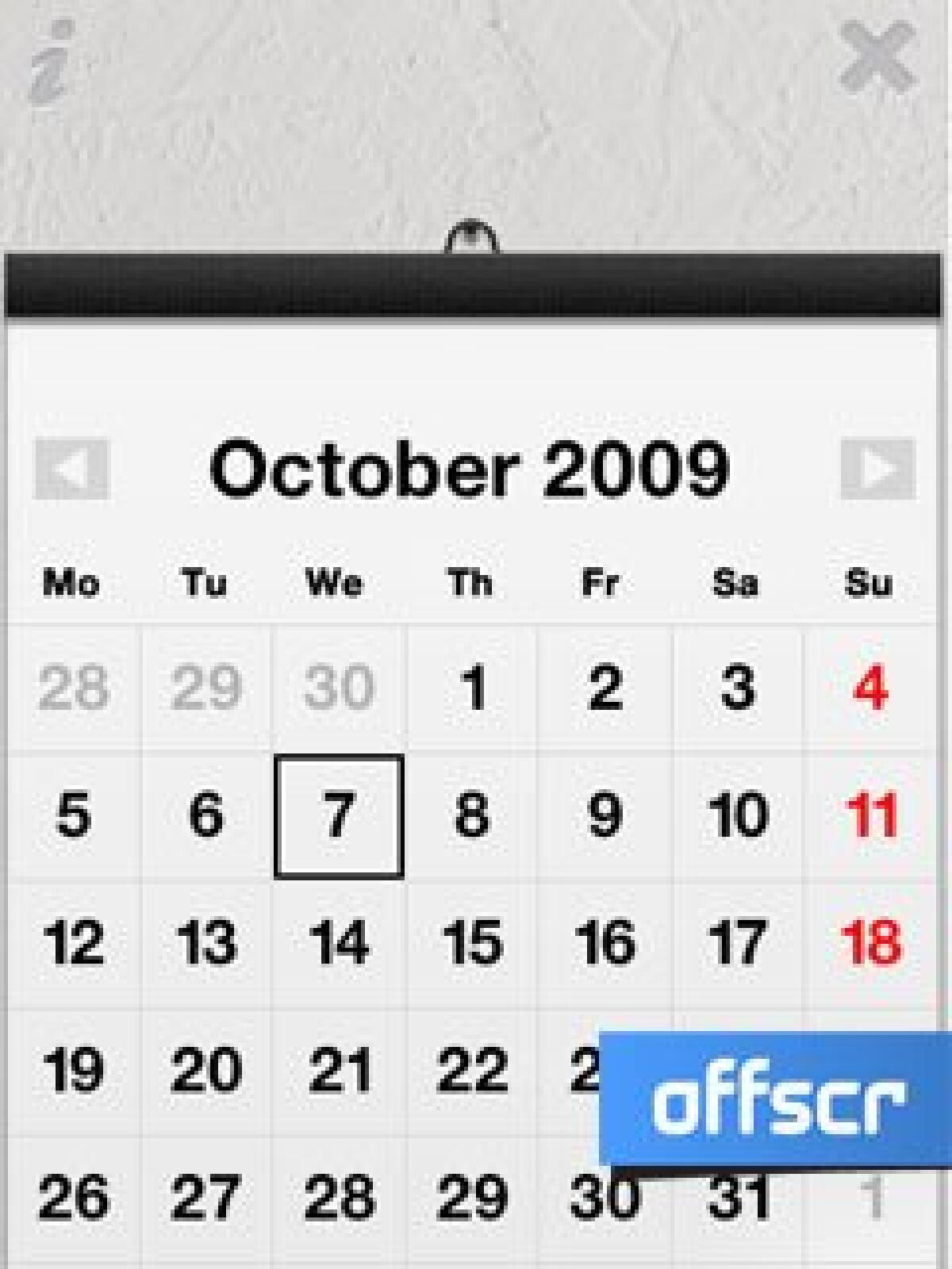 Wall Calendar Touch – Calendario per Symbian S60 V5 - 
