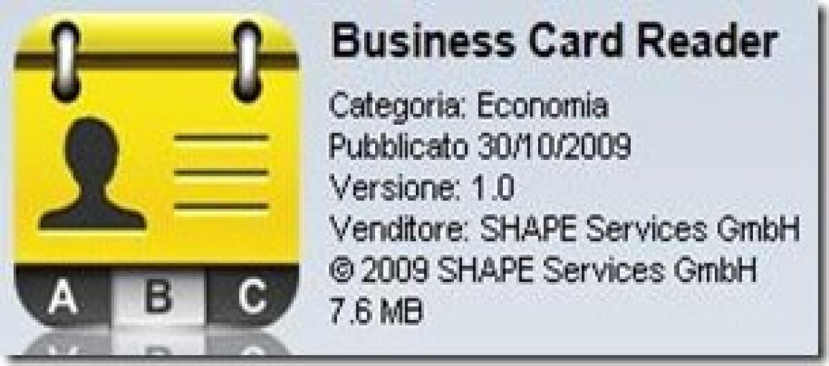 Business Card Reader! Contatti di rubrica dai biglietti da visita! - 