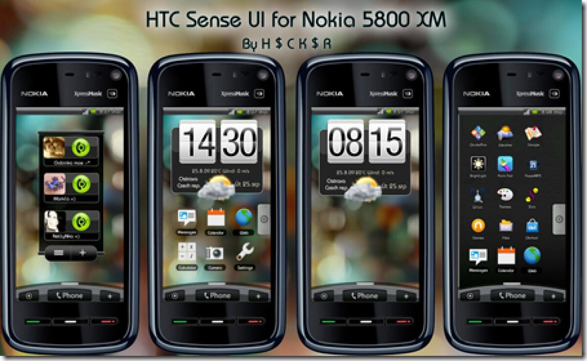 HTC Sense su Nokia 5800 con GDesk - 