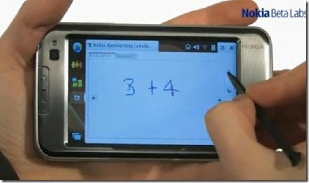 Handwriting calculator la calcolatrice su N900 – Programmi Maemo - 