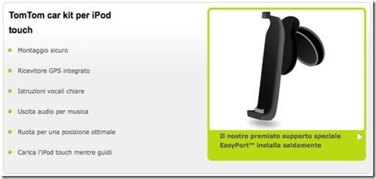TomTom presenta il nuovo car kit per iPod Touch! - 