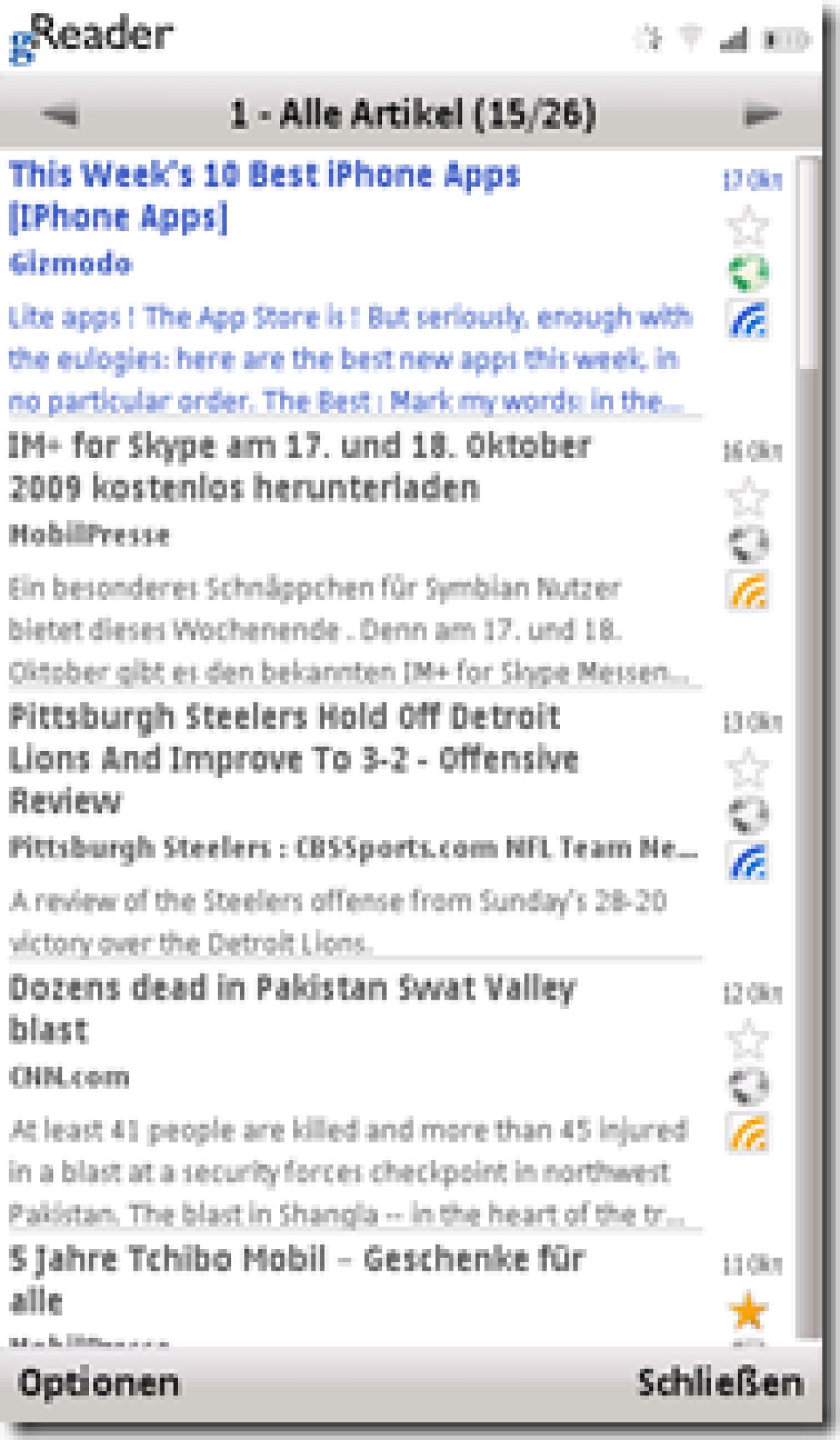 gReader: finalmente disponibile per Symbian - 