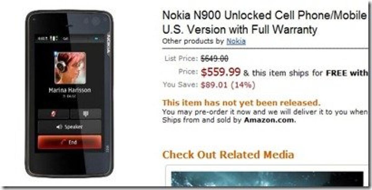 Amazon.com vende N900 a 559$! - 