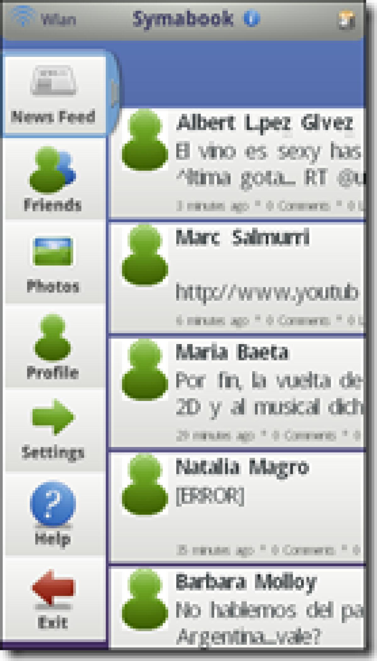 Symabook Beta: disponibile un FaceBook alternativo per Nokia - 