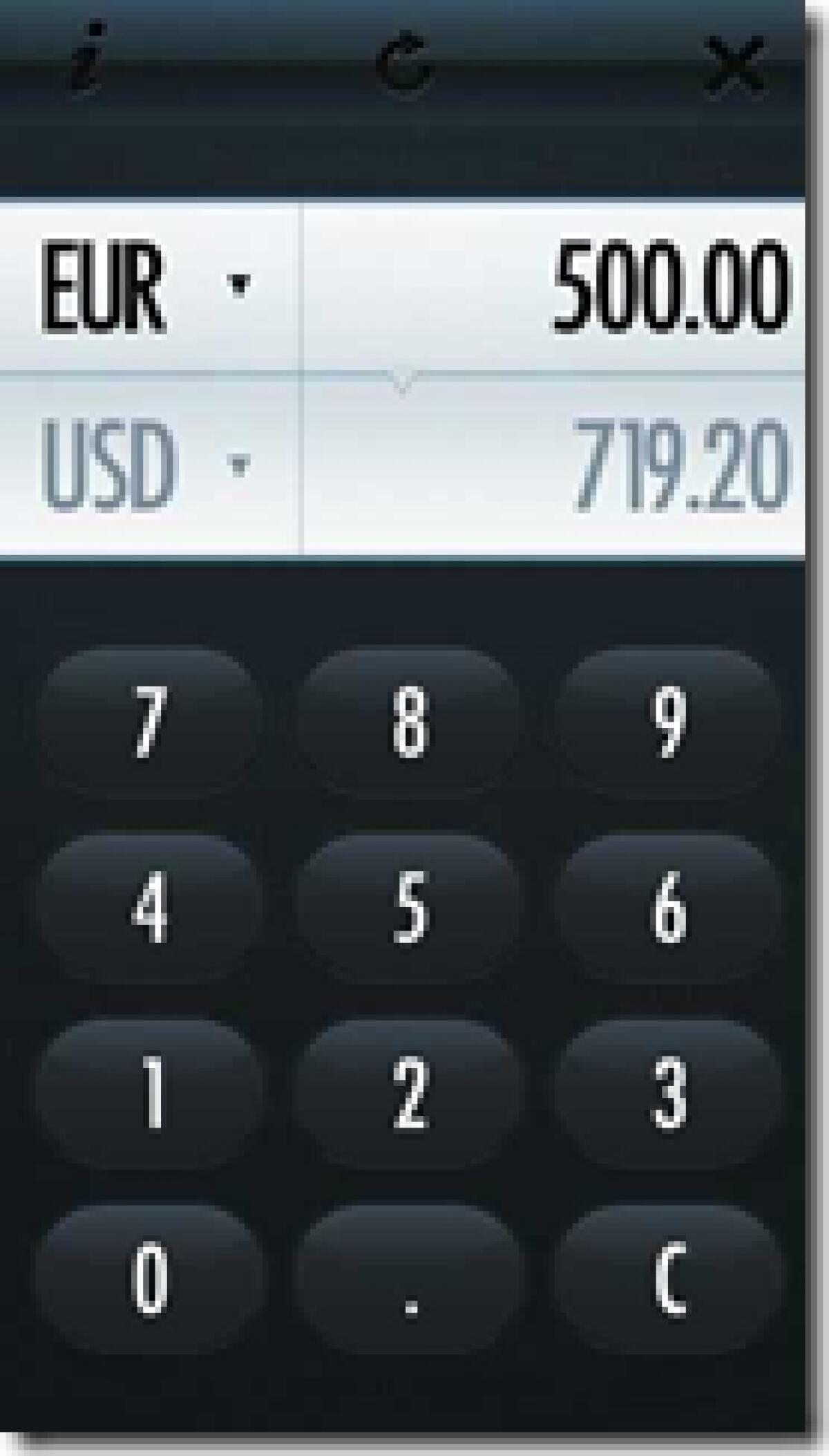 Currencies Touch: convertitore di valuta – Programmi Symbian S60 V5 - 
