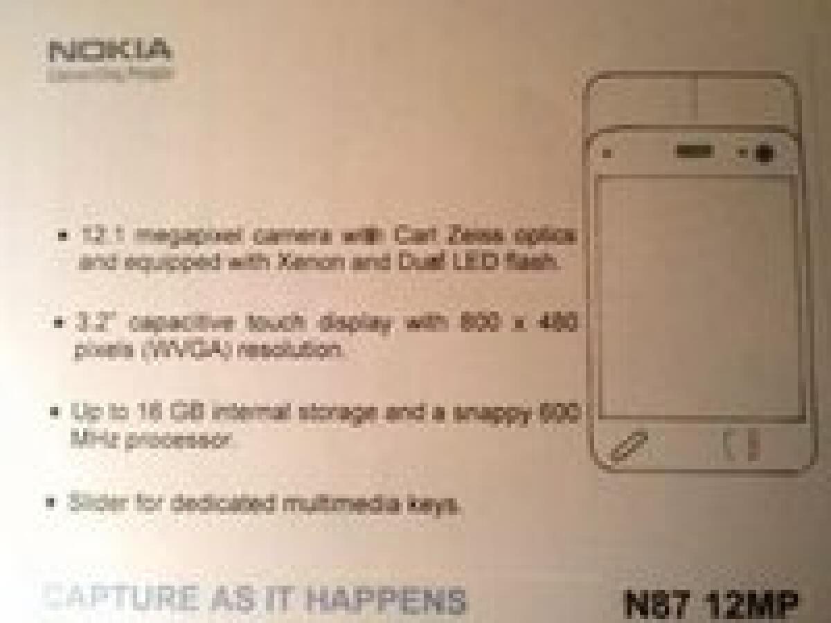 Nokia: in arrivo N87 con 12mpx - 