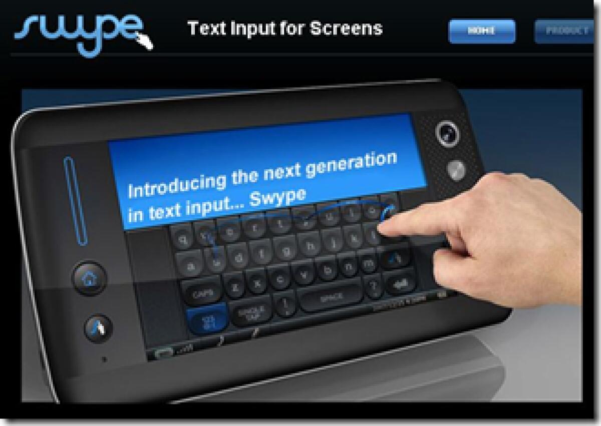 Dimostrazione della tastiera Swype su Android - 