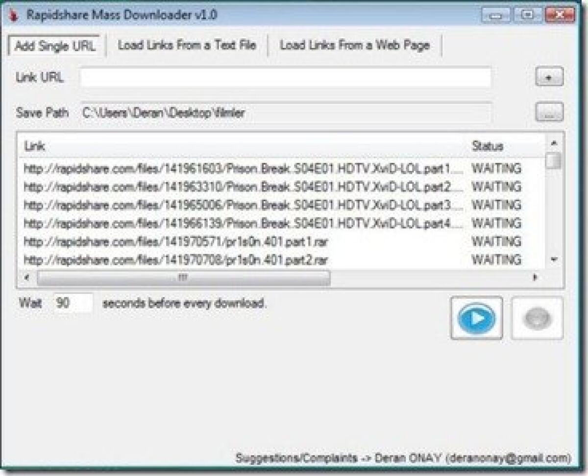 Rapidshare Mass Downloader: scaricare come utenti premium da Rapidshare - 
