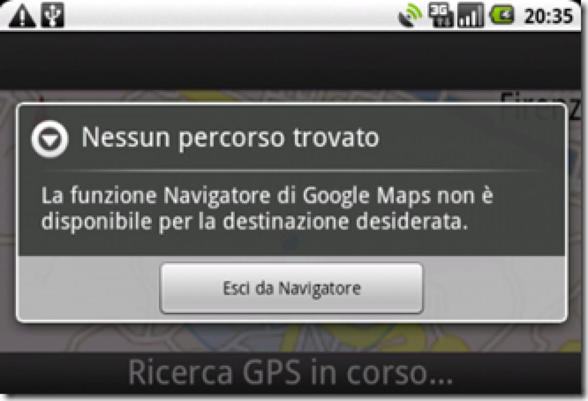 Google Maps Navigation bloccato in Italia - 