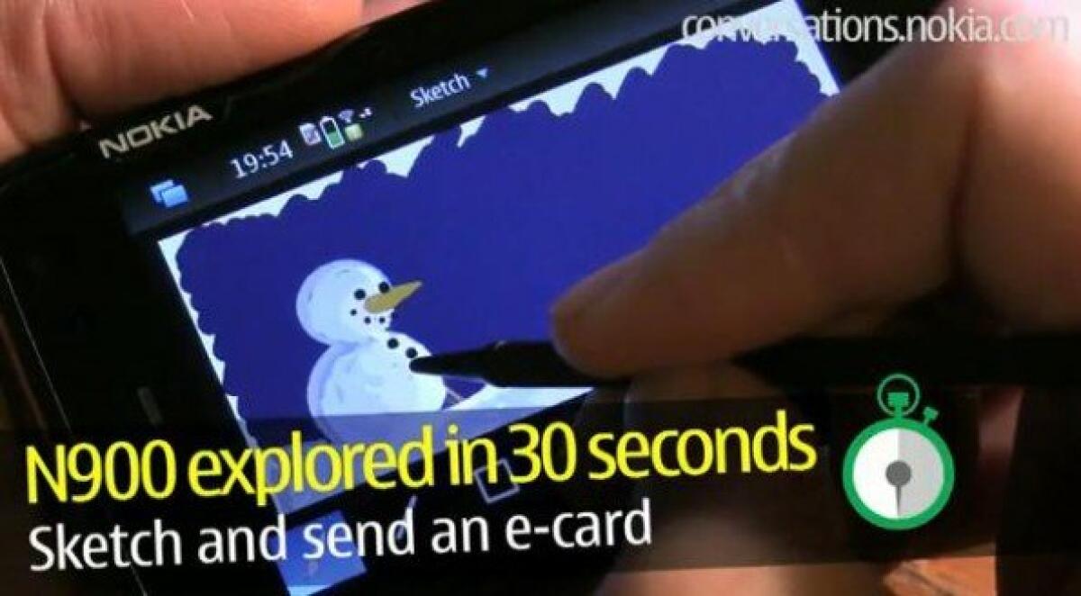 Sketch: disegnare ed inviare cartoline con Nokia N900 - 