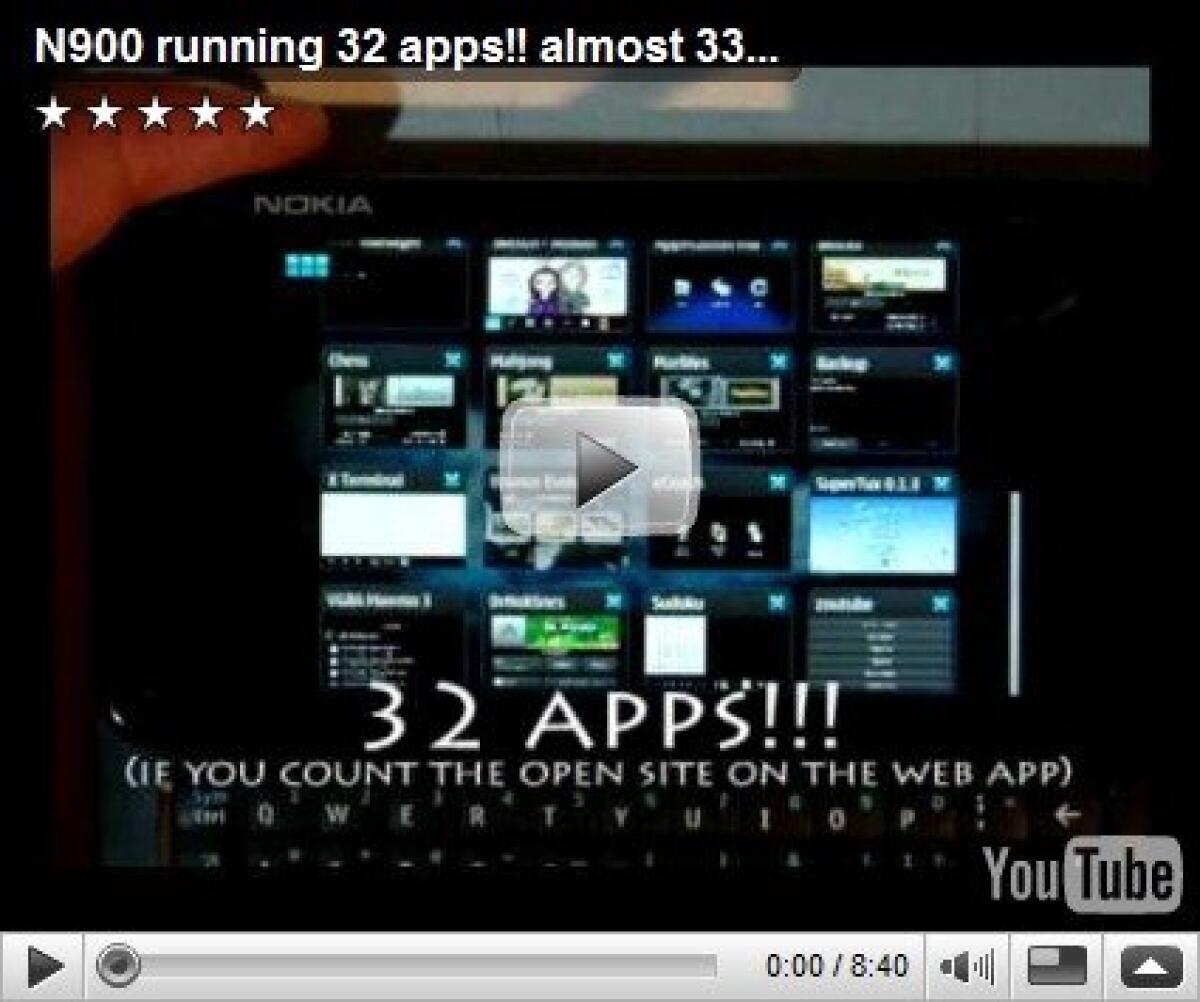 Nokia N900: 32 applicazioni avviate contemporaneamente - 