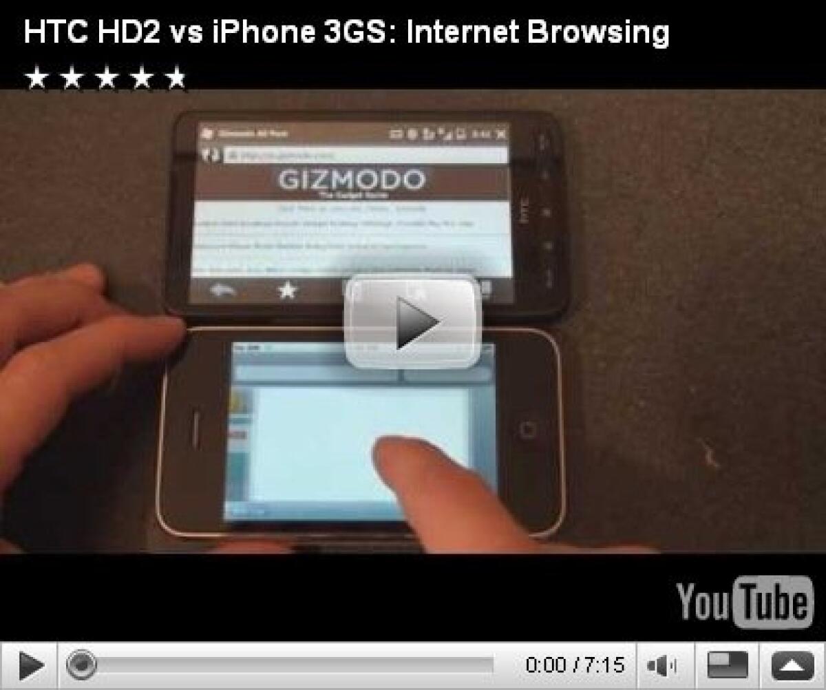 Video-confronto iPhone 3GS Vs Htc HD2 - 