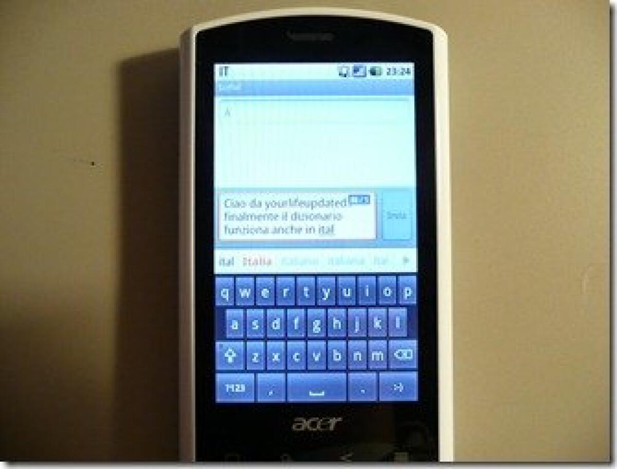 [Guida Android] Nuovo dizionario italiano per Acer Liquid - 