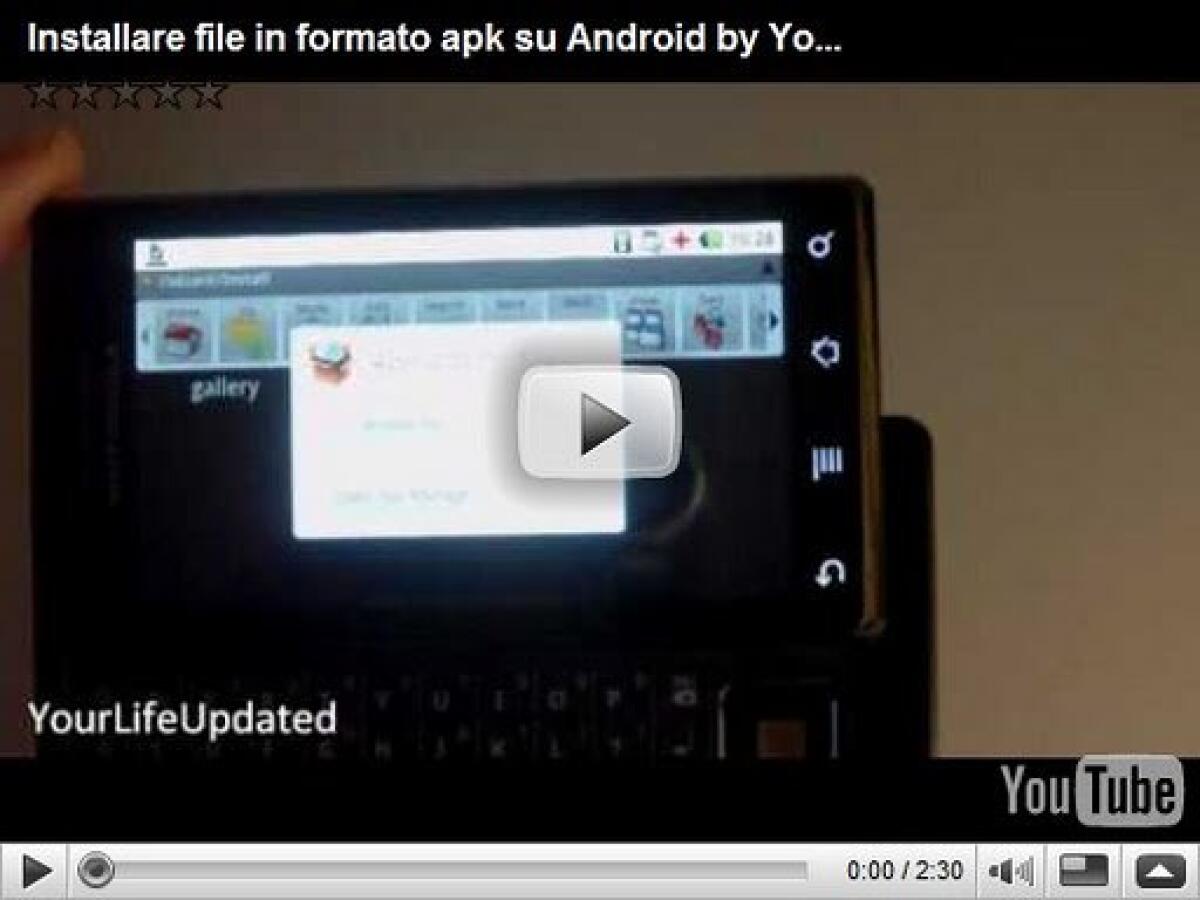 [Guida Android] Come installare files in formato .apk - 