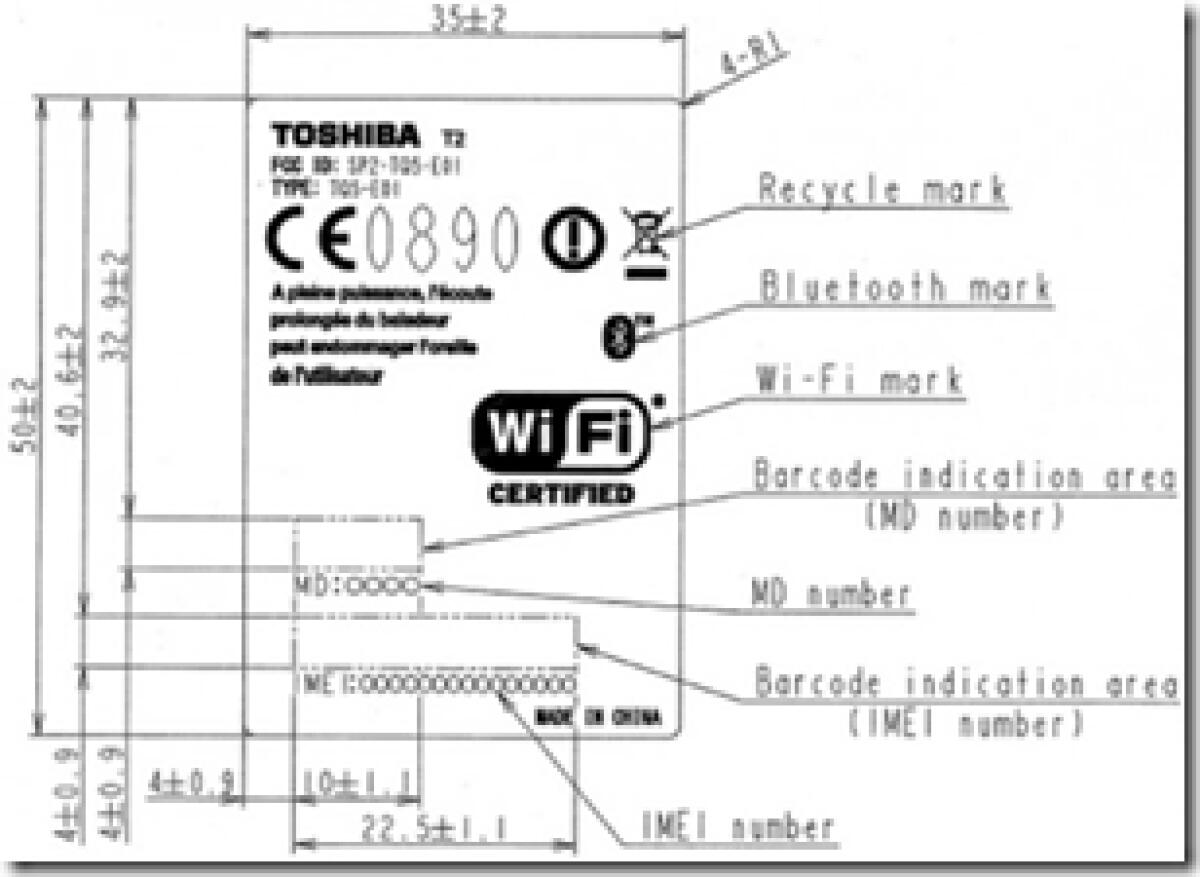 La FCC Americana approva il Toshiba TG02 - 