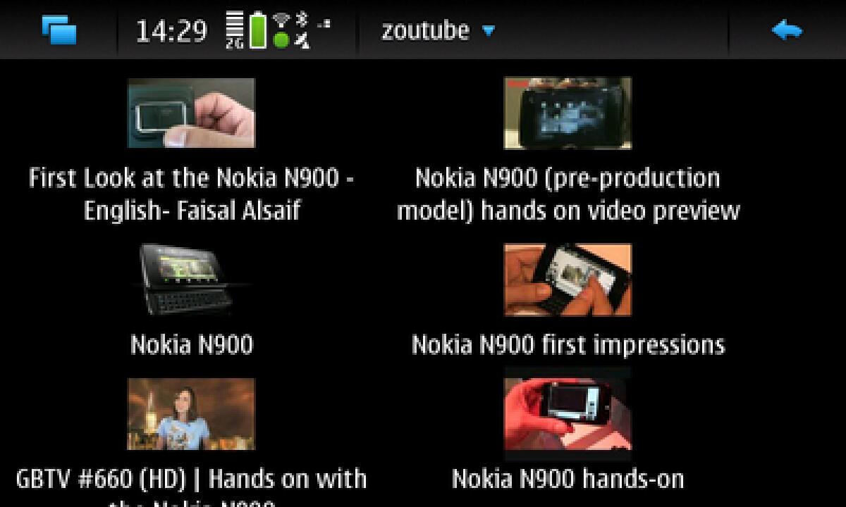 ZouTube: YouTube a portata di N900 – Programmi Maemo - 