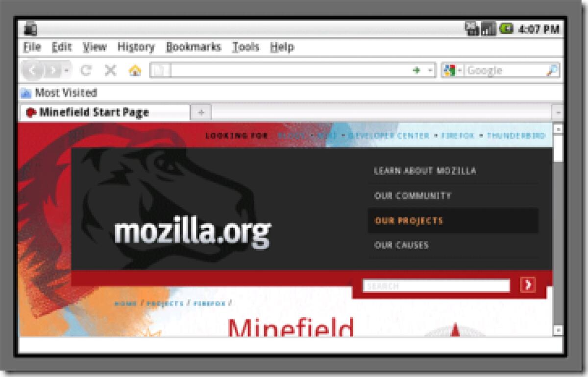 Firefox: prima immagine ufficiale su Android - 