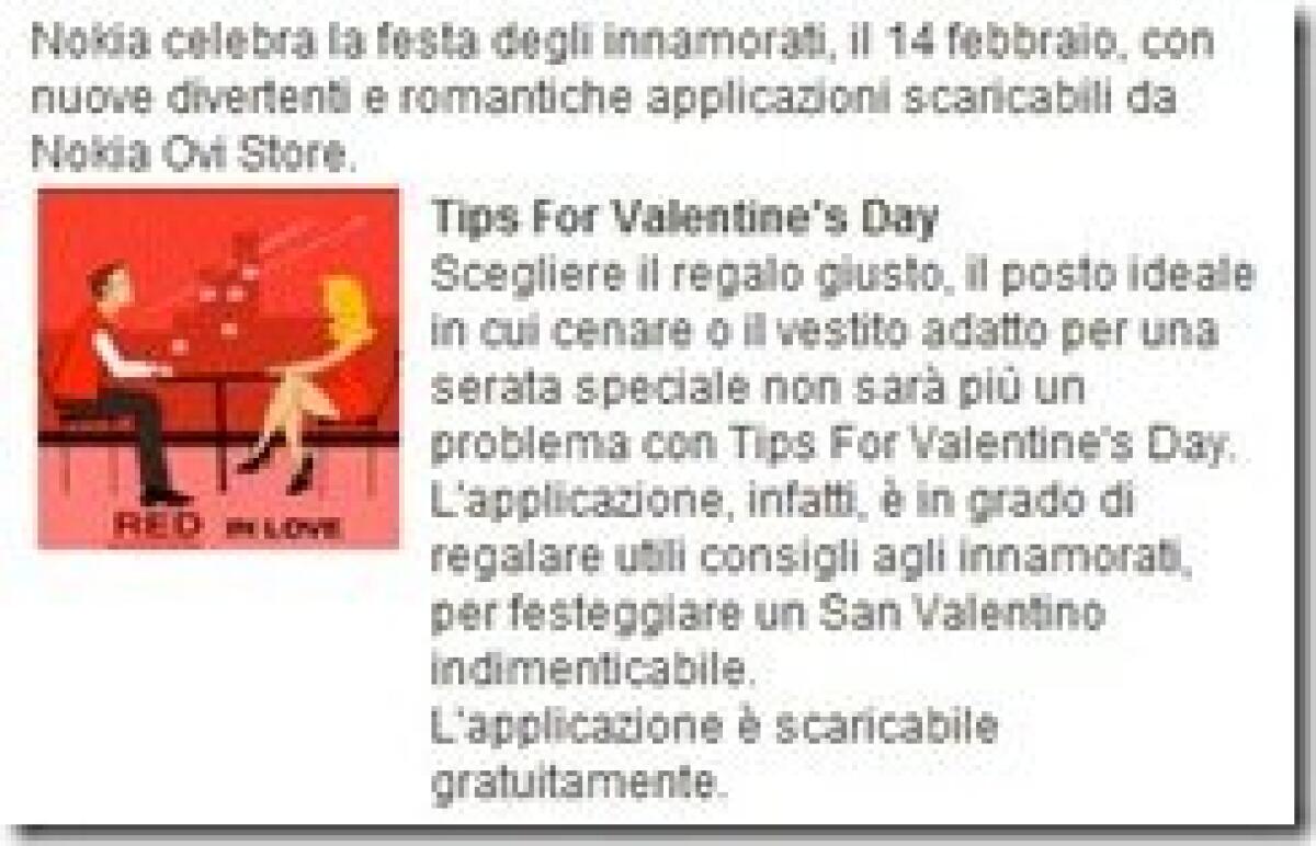 Nokia prepara Ovi Store per San Valentino - 