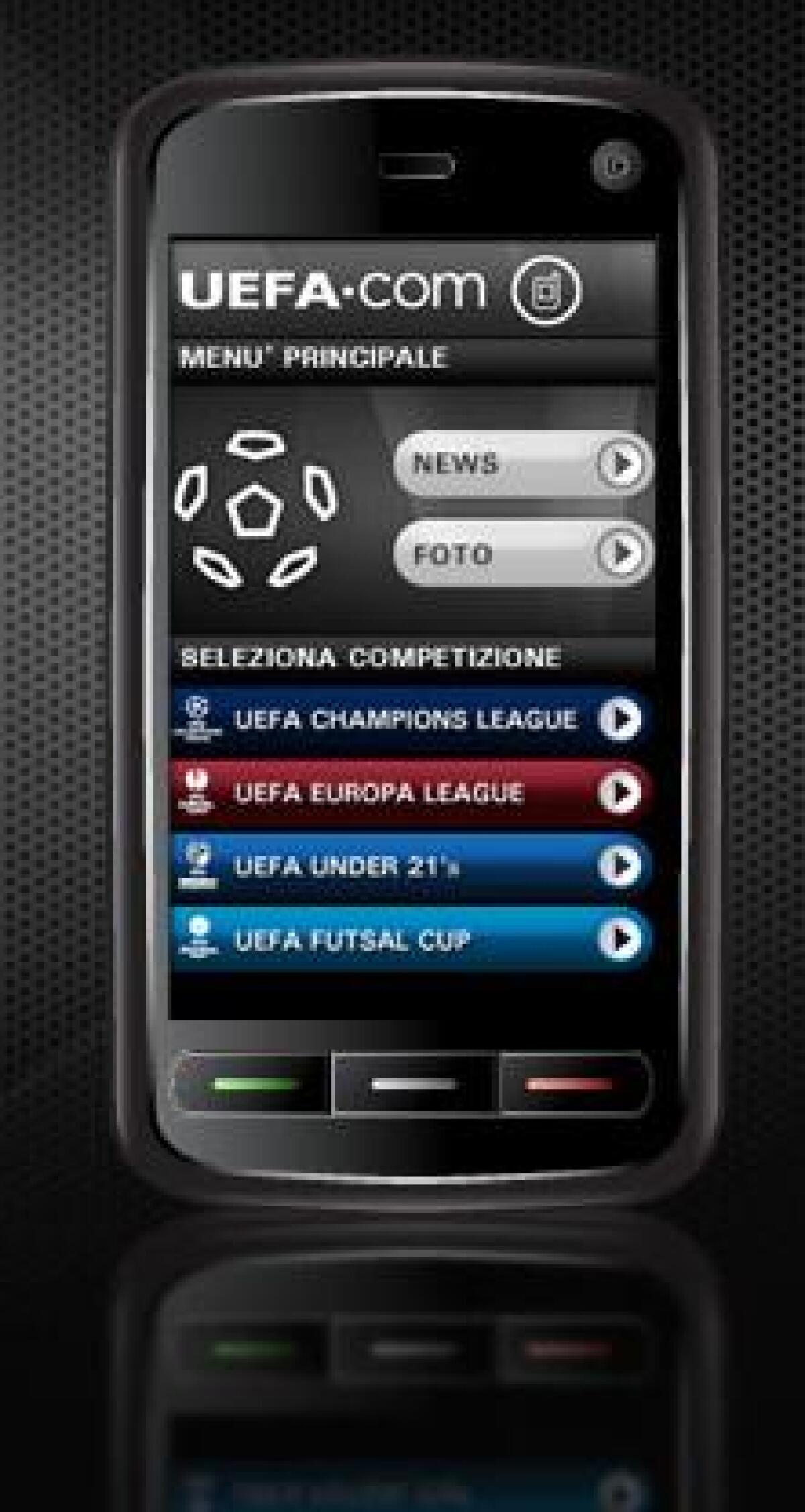 Uefa.com: risultati di calcio e news in tempo reale per Symbian - 