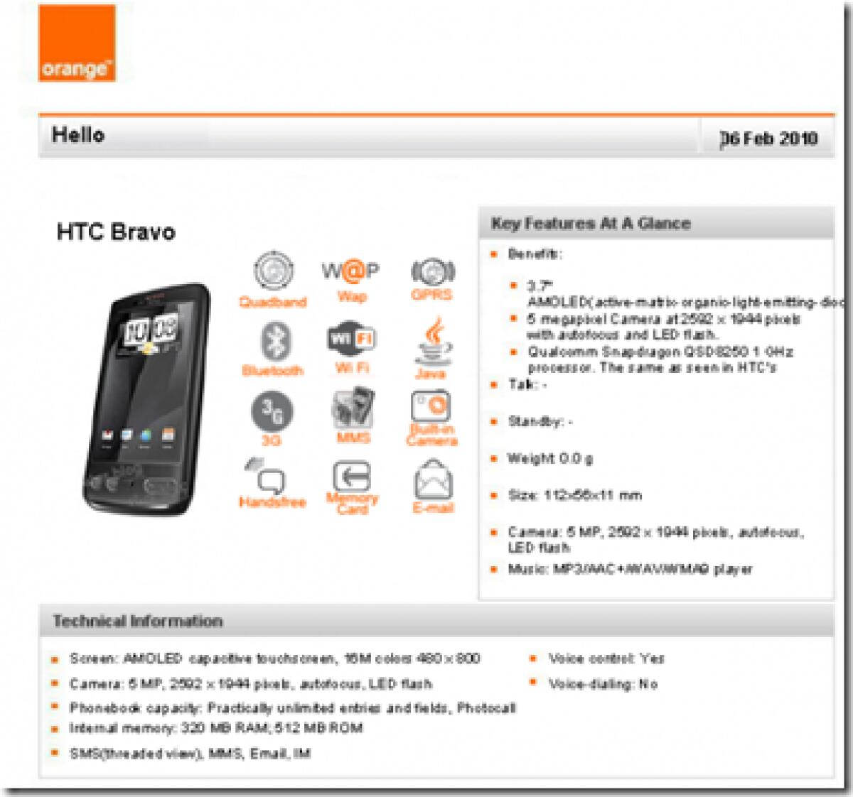 HTC Bravo: in arrivo con Orange a breve? - 