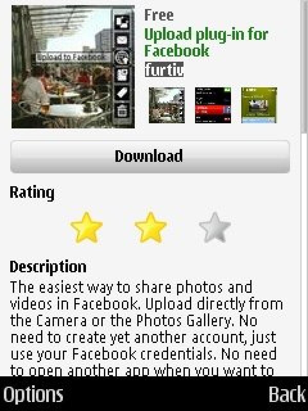 Caricare foto su Facebook da Share Online di Symbian - 