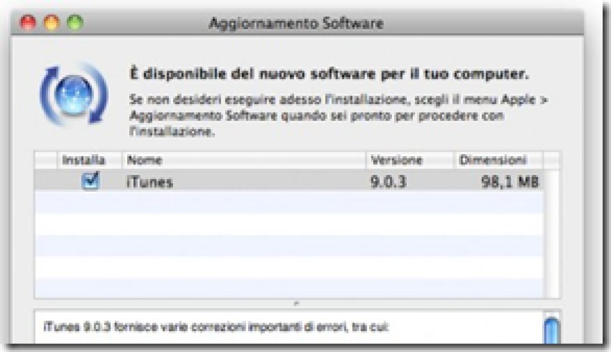Apple: aggiornamento 9.0.3 per iTunes - 