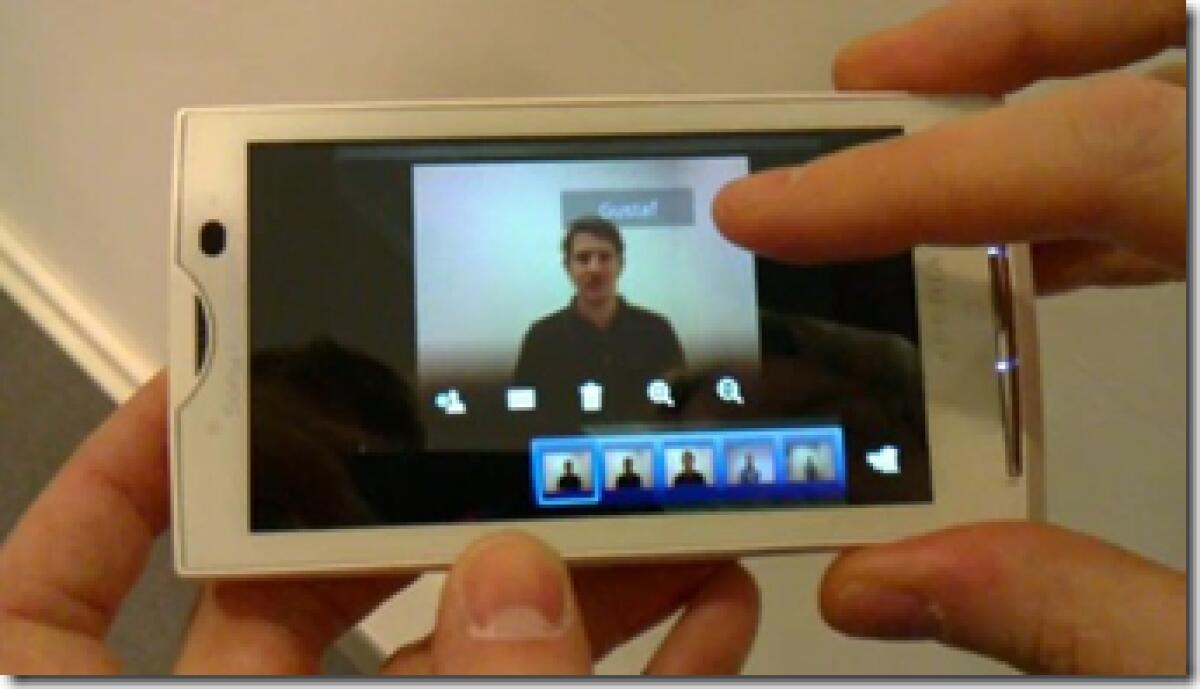 Riconoscimento dei volti su Sony Ericsson Xperia X10 - 