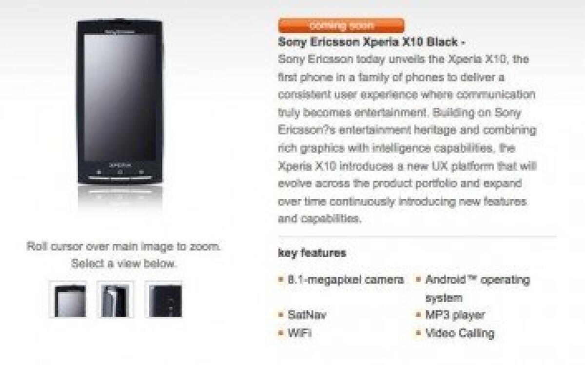 Sony Ericsson Xperia X10: da oggi in commercio a Taiwan - 