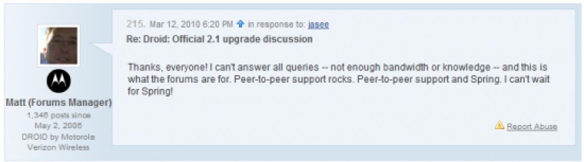 Motorola: Android 2.1 per Droid il 21 Marzo? - 