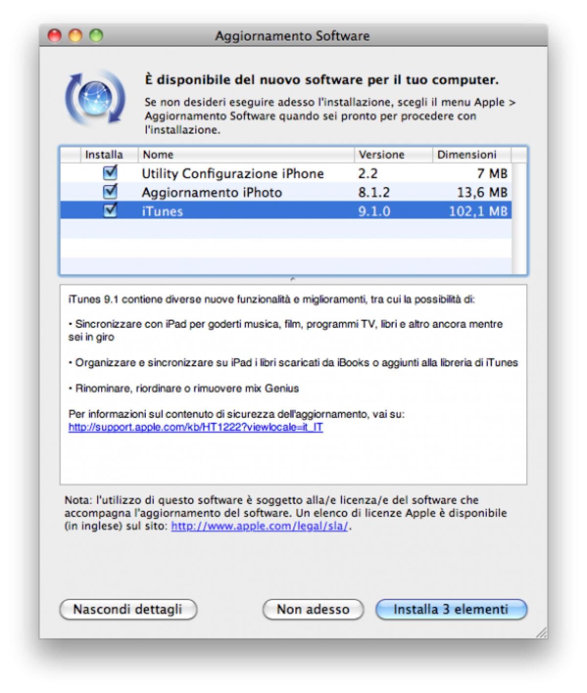 iTunes: disponibile la versione 9.1 [Leggere l’articolo prima di aggiornare!] - 