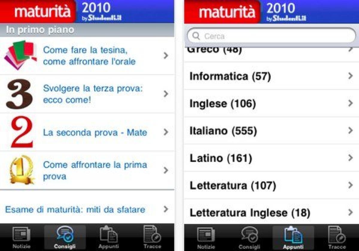 Apple: affronta gli esami di maturità con Maturità 2010 - 