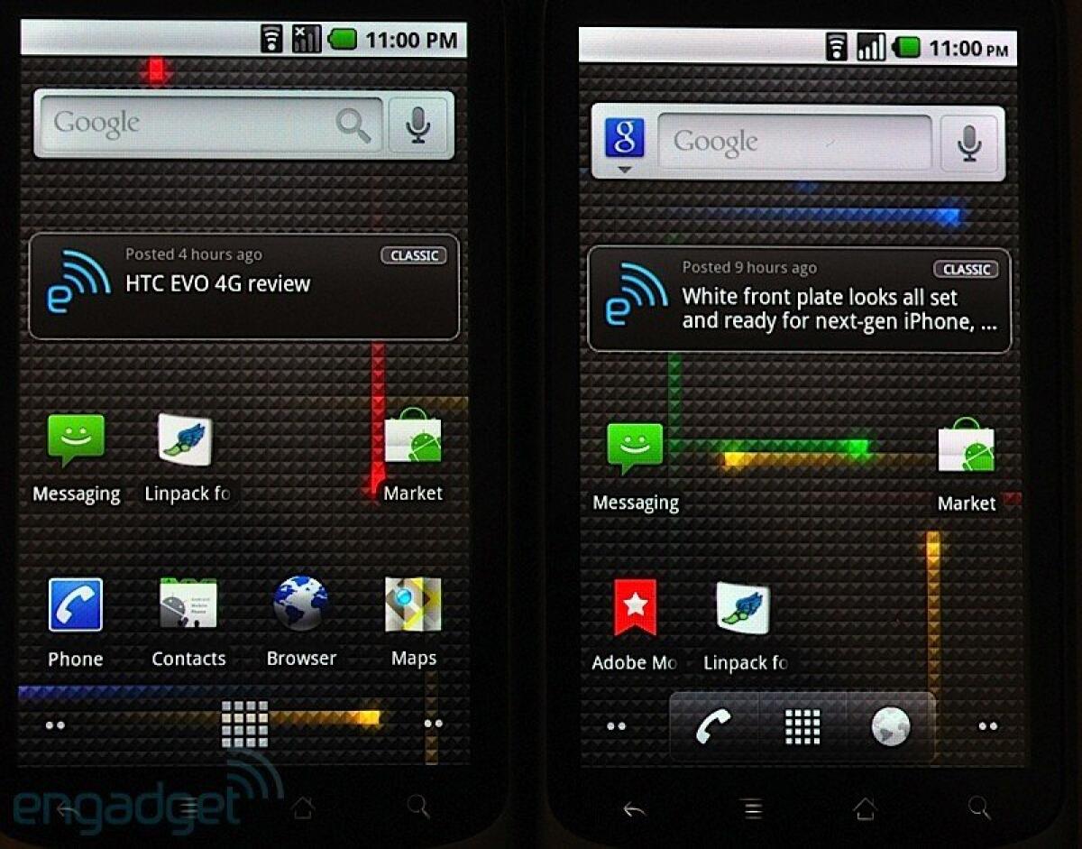 Android Froyo 2.2 a confronto con Eclair 2.1 - 