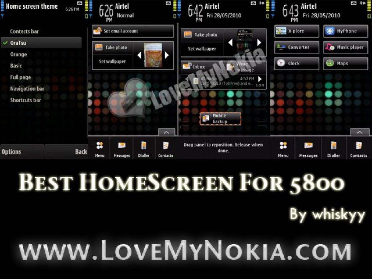 Orange Tsunami: Home alternativa per Nokia 5800 con Widget - 