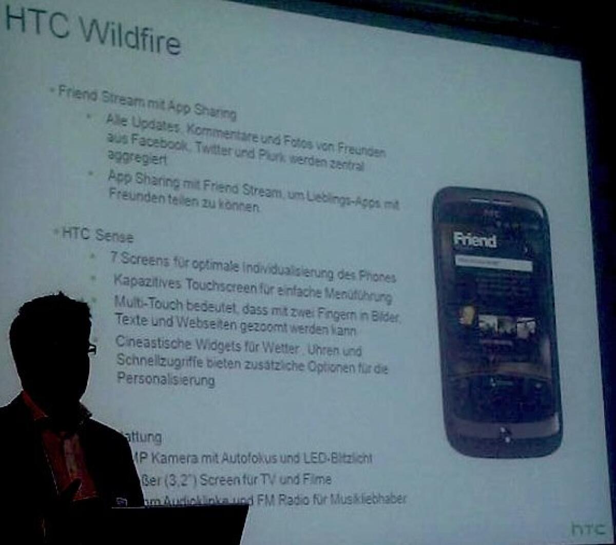 HTC: ecco la prima immagine di Wildfire con Android 2.1 [Aggiornato con video] - 