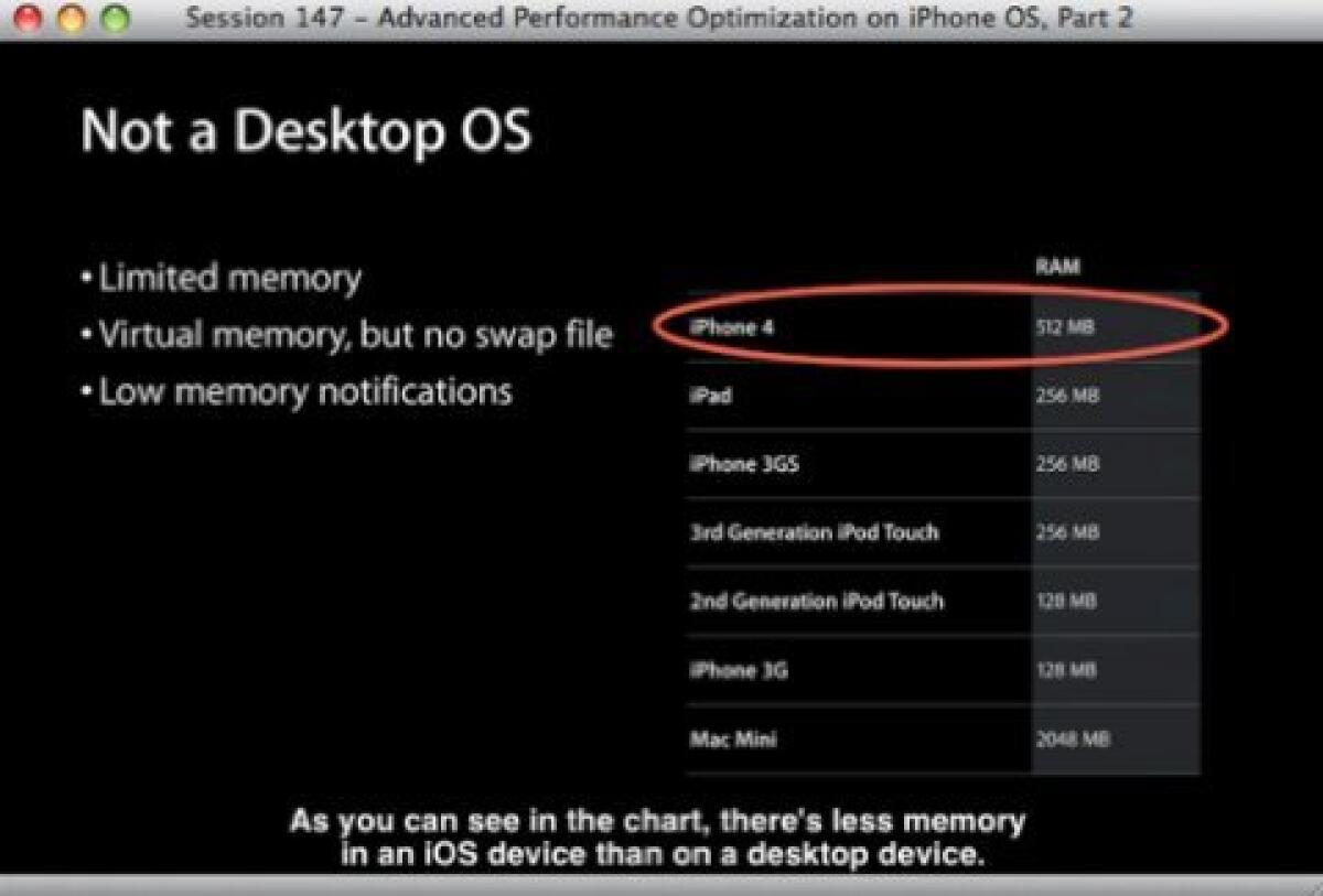 Il nuovo iPhone 4 monta 512MB di memoria RAM - 