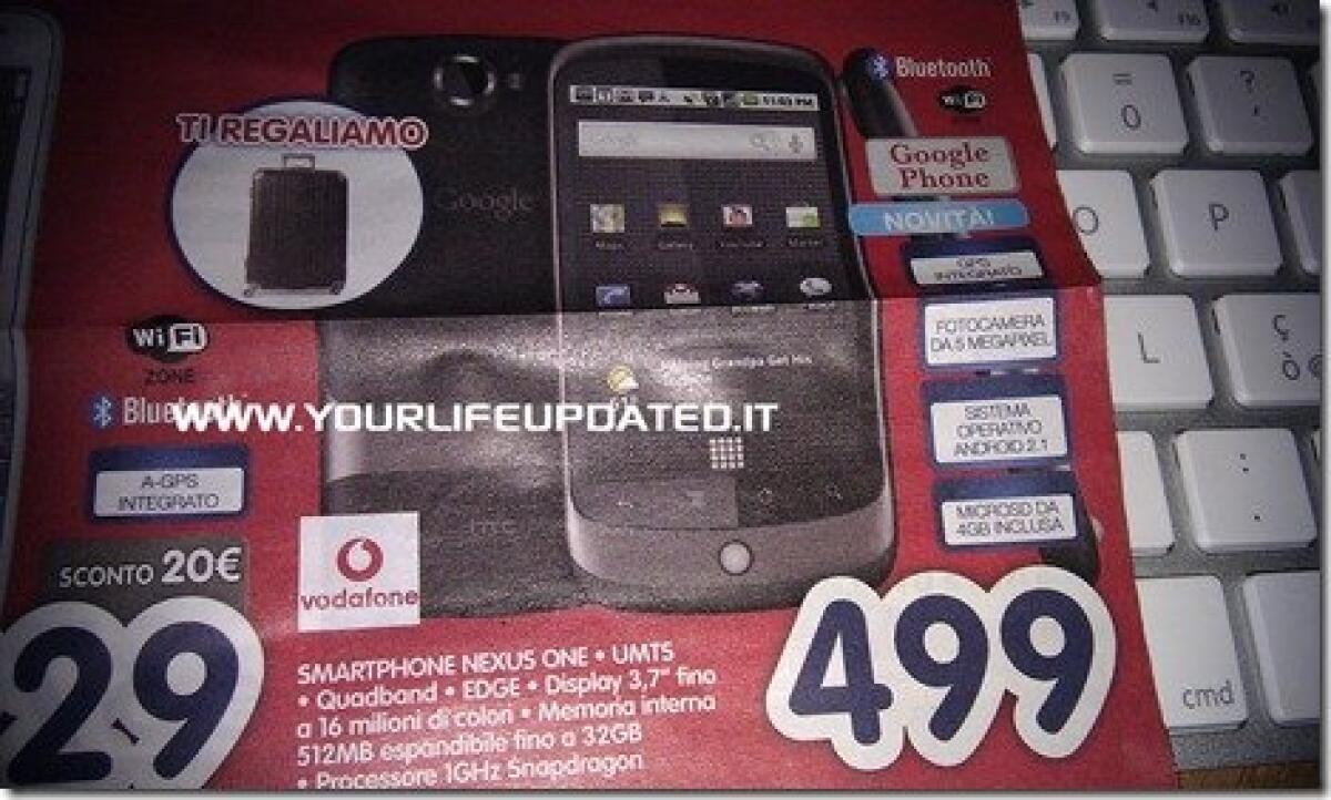 Google Nexus One Disponibile da Unieuro a 499€!! - 