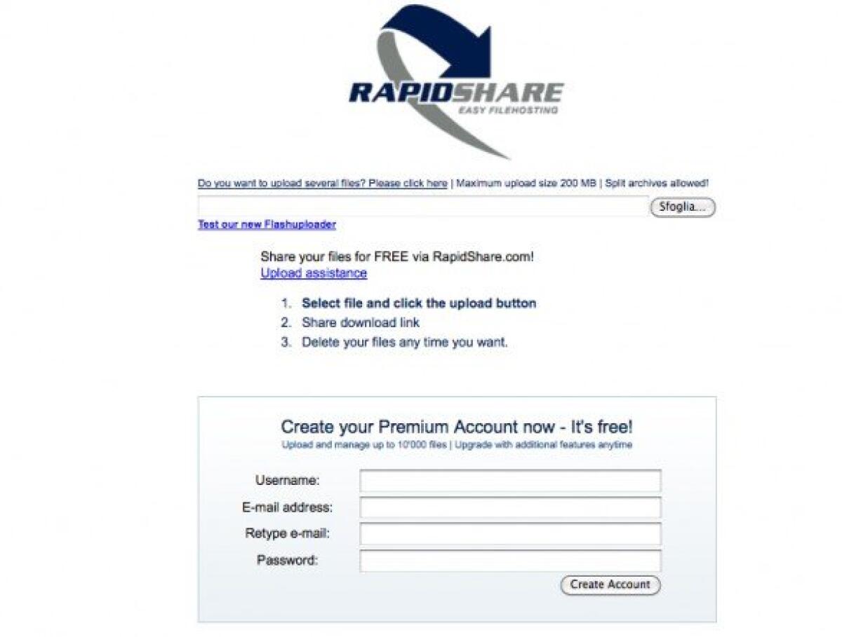 Account Premium Gratis Free Rapidshare - 