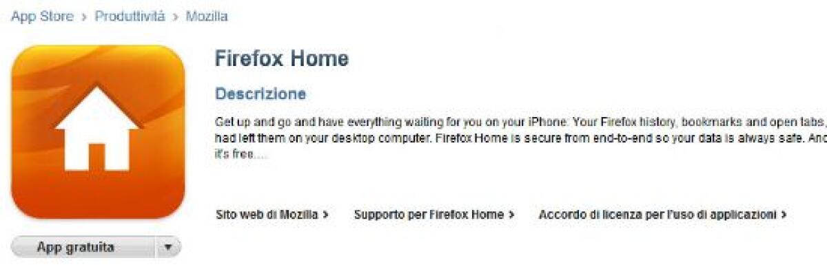 Firefox Home per iPhone disponibile su App Store - Sincronizza Firefox con Safari Mobile - 