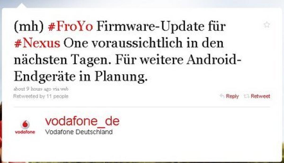 Google Nexus One: entro pochi giorni l’update a Froyo 2.2 anche per Vodafone - 