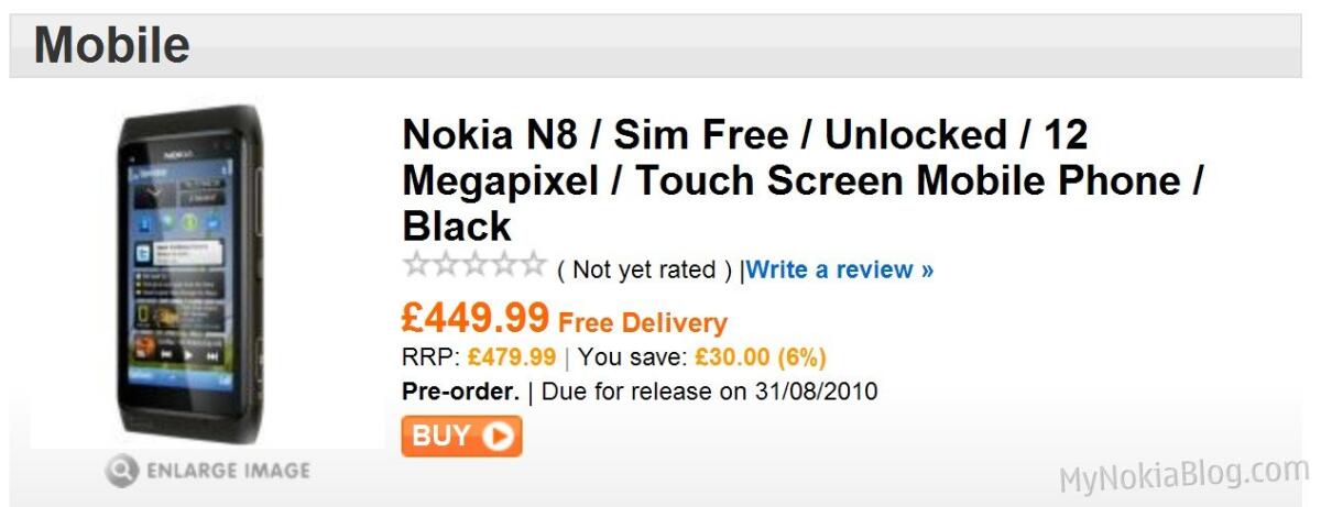 Quando esce Nokia N8? Il 31 Agosto! - 