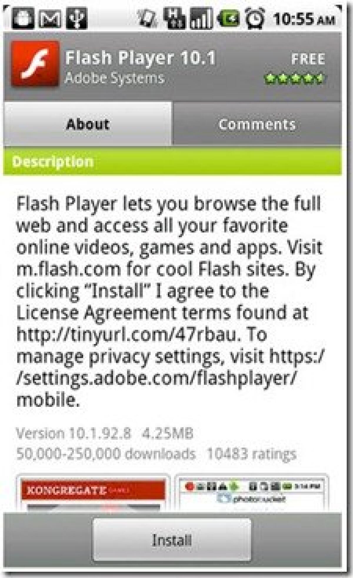 Adobe FlashPlayer 10.1: final release sul Market per Nexus One [+ Download] - 