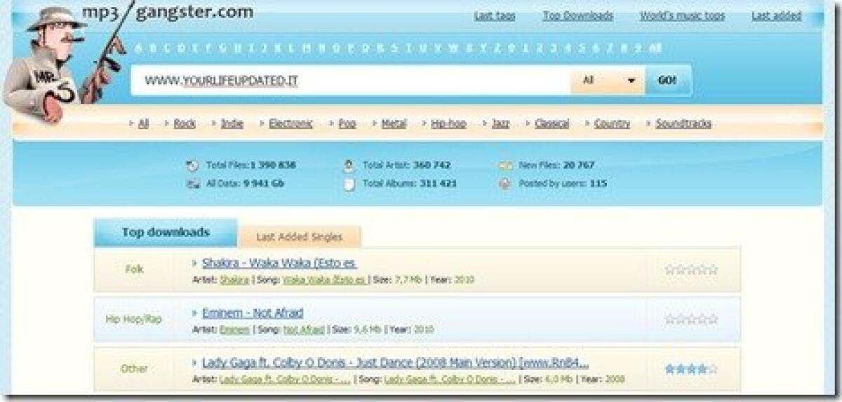 Mp3 Gangster: ascoltare e scaricare MP3 GRATIS - 